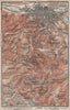 EISENACH & environs/umgebung. Wartburg. Thuringia karte. BAEDEKER 1910 old map