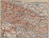 HARZ MOUNTAINS topo-map. Harzgerode. Halberstadt Nordhausen karte 1910 old