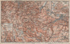 BAD HARZBURG & WERNIGERODE town city stadtplan. HARZ MOUNTAINS. Brocken 1910 map