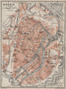 GDANSK antique town city plan miasta. Gdańsk Danzig. Poland mapa 1910 old