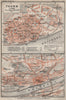TORUŃ city plan. Torun Bydgoskie Chełmińskie Jakubskie Przedmieście 1910 map