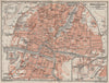 KÖNIGSBERG KALININGRAD town city stadtplan. Калининград. Russia 1910 old map