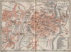 POSEN POZNAN antique town city plan miasta. Poznań. Poland mapa 1910 old