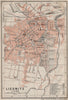 LIEGNITZ LEGNICA antique town city plan miasta. Silesia, Poland mapa 1910