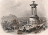 Edinburgh from the Calton Hill. Scotland. BARTLETT c1840 old antique print