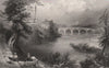 The Tweed - Coldstream Bridge. Scotland. BARTLETT c1840 antique print