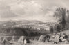 Coldstream, from the English side. Berwickshire. Scotland. ALLOM c1840 print