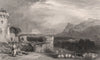 Edinburgh from Craigmillar Castle. Midlothian. Scotland. ALLOM c1840 old print