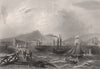 Leith pier and harbour. Scotland. BARTLETT c1840 old antique print picture