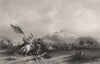 Town & castle of Stirling. Battle of Sauchieburn 1488. Scotland. ALLOM c1840