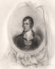 Robert Burns - poet; born January 1759. Died July 1796. Scotland. NASMYTH c1840