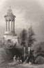 The cenotaph of Robert Burns at Alloway. Scotland. BARTLETT c1840 old print