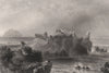 Ailsa Craig from Turnberry Castle. Scotland. BARTLETT c1840 old antique print