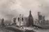 Corsregal (Crossraguel) Abbey, near Maybole. Ayrshire. Scotland. BARTLETT c1840
