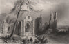Lincluden Collegiate Church. Dumfries-shire. Scotland. BARTLETT c1840 print