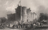 Castle of Doune. Prince Charles Stuart. Battle of Falkirk 1746. ALLOM c1840