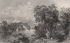 Loch Katrine. View towards Ellen's Isle. Eilean Molach. Perthshire. ALLOM c1840