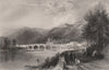 Dunkeld. Perthshire. Scotland. ALLOM c1840 old antique vintage print picture