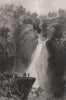 Fall of Foyers. Inverness-shire. Scotland. ALLOM c1840 old antique print