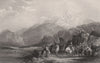 Highland Army passing Loch Eil 1745. Jacobite Rising Inverness-shire ALLOM c1840