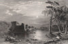 Loch-an-Eilan. Inverness-shire. Scotland. Loch and Eilein. ALLOM c1840 print