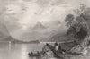 Loch Leven from Ballachulish Ferry. Argyllshire. Scotland. ALLOM c1840 print