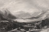 Loch Leven, looking towards Ballachulish Ferry. Scotland. ALLOM c1840 print