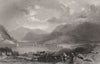 Bunawe (Bonawe), Loch Etive, from near Taynuilt. Argyllshire. ALLOM c1840