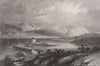 Dunstaffnage Castle & Loch Etive entrance. West Highlands. Scotland. ALLOM c1840