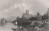 Dunolly (Dunollie) Castle, near Oban. Argyllshire. Scotland. ALLOM c1840 print