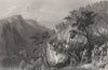 The Pass of Awe. Argyllshire. Scotland. ALLOM c1840 old antique print picture