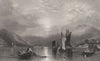 Loch Fyne. Scotland. ALLOM c1840 old antique vintage print picture
