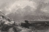 Ben Lomond from Inveruglas. Dunbartonshire. Scotland. ALLOM c1840 old print