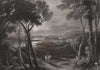 The Clyde, with Dumbarton Castle in the distance. Scotland. MCCULLOCH c1840