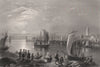 Montrose, Angus. Scotland. BARTLETT c1840 old antique vintage print picture