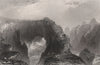 The Bullers of Buchan, near Peterhead, Aberdeenshire. Scotland. BARTLETT c1840