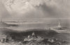 Peterhead, Aberdeenshire. Scotland. BARTLETT c1840 old antique print picture