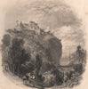 Edinburgh Castle with the new Chapel Tower. Scotland. FORREST 1868 old print