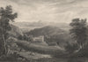 Balthayock Castle, River Tay & Newburgh in the distance. Scotland. BROWN 1868