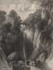 The Rumbling Bridge on the River Braan, Dunkeld. Scotland. DONALDSON 1868