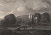 Comrie Castle, Keltneyburn, Aberfeldy. Scotland. BROWN 1868 old antique print