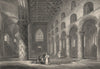 Interior of Dunfermline Abbey. Scotland. STEWART 1868 old antique print