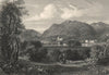Dunkeld from Torr Hill, Perth & Kinross. Scotland. BROWN 1868 old print