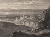 Edinburgh from the neighbourhood of Arthur's Seat. Scotland. KEMP 1868 print