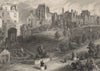 Greyfriar's Churchyard or Kirkyard, Edinburgh. Scotland. DICK 1868 old print