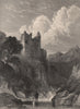 Garth Castle, Perthshire. Scotland. DONALDSON 1868 old antique print picture