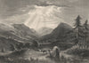 Gleneagles, Perth & Kinross. Scotland. BROWN 1868 old antique print picture