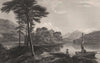 Loch Awe. Scotland. FLEMING 1868 old antique vintage print picture