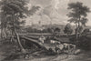 Dunfermline, Fife, Scotland. STEWART 1868 old antique vintage print picture
