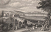Perth Bridge & North Inch, Scotland. STEWART 1868 old antique print picture